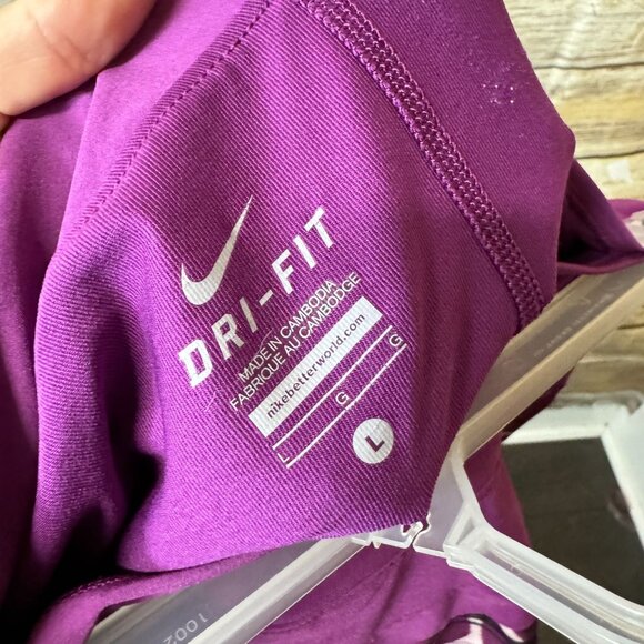 Nike Dri Fit Tennis Skirt Skort XL Extra Large Purple Printed Skort Built in Sho - Picture 3 of 4